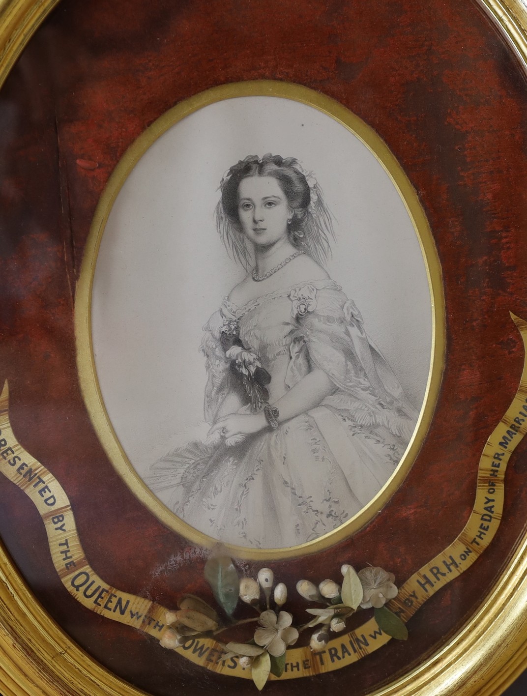 Six framed Royal Interest photographs etc, to include a signature by Queen Victoria